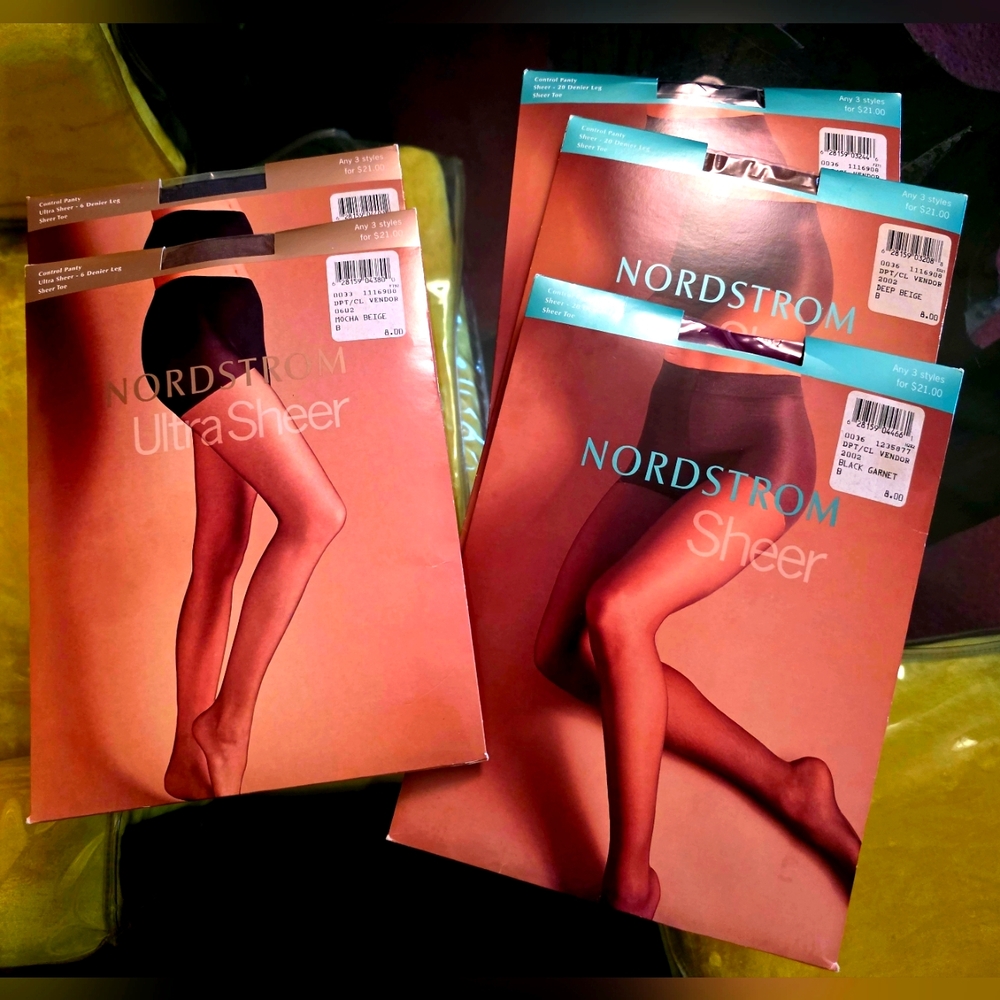 NORDSTROM | Ultra Sheer (3) and Sheer (2) Pantyhose